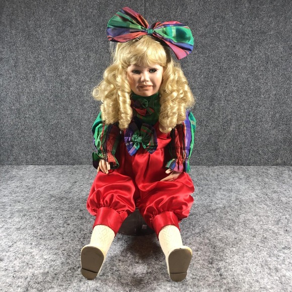 1990 Amy Wollert Lexey Porcelain Doll Limited Edition Blonde Curly Hair - Picture 1 of 9